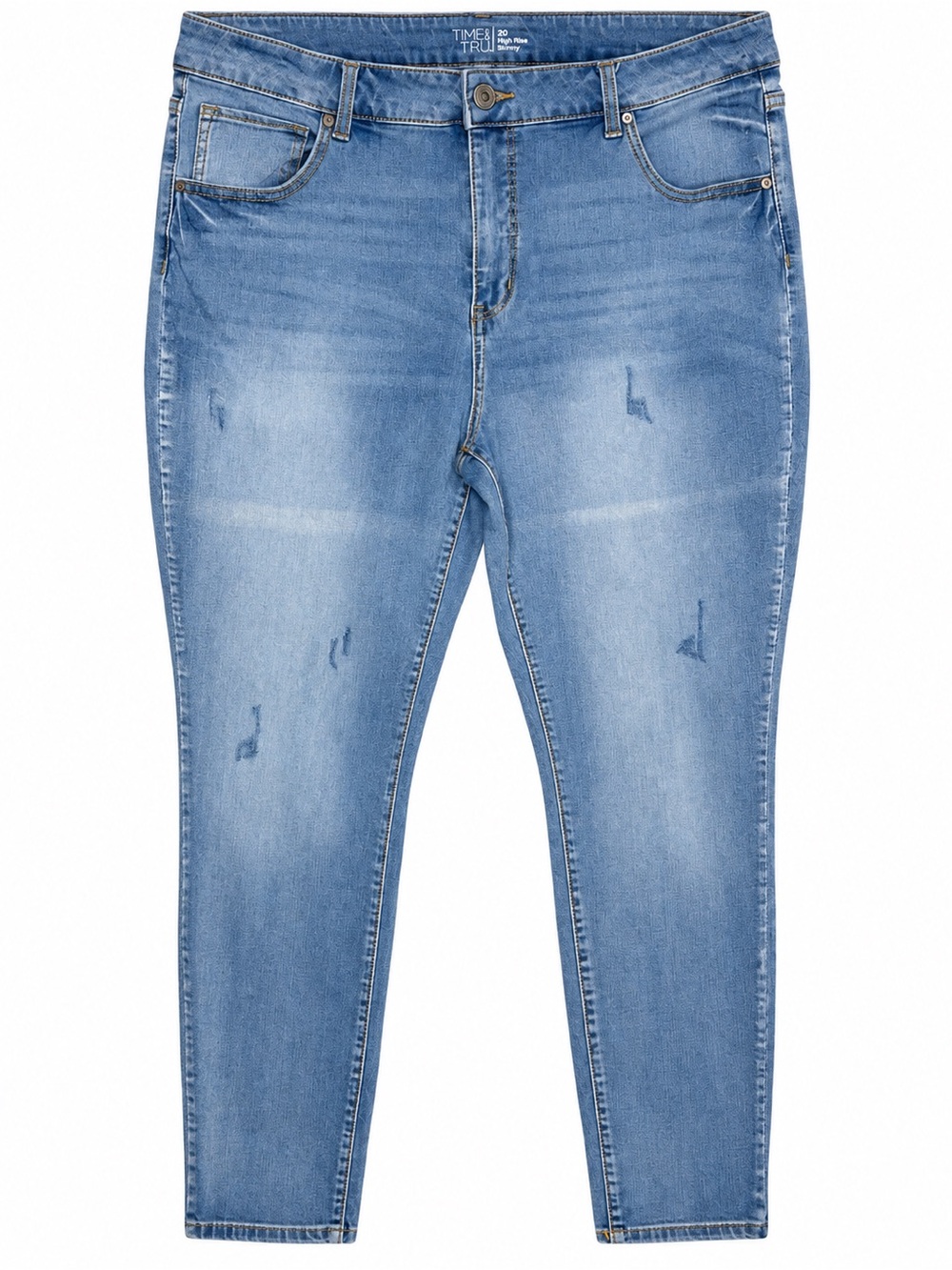 Time and Tru High Rise Skinny Jeans Women’s 20 Light Wash Stretch Denim